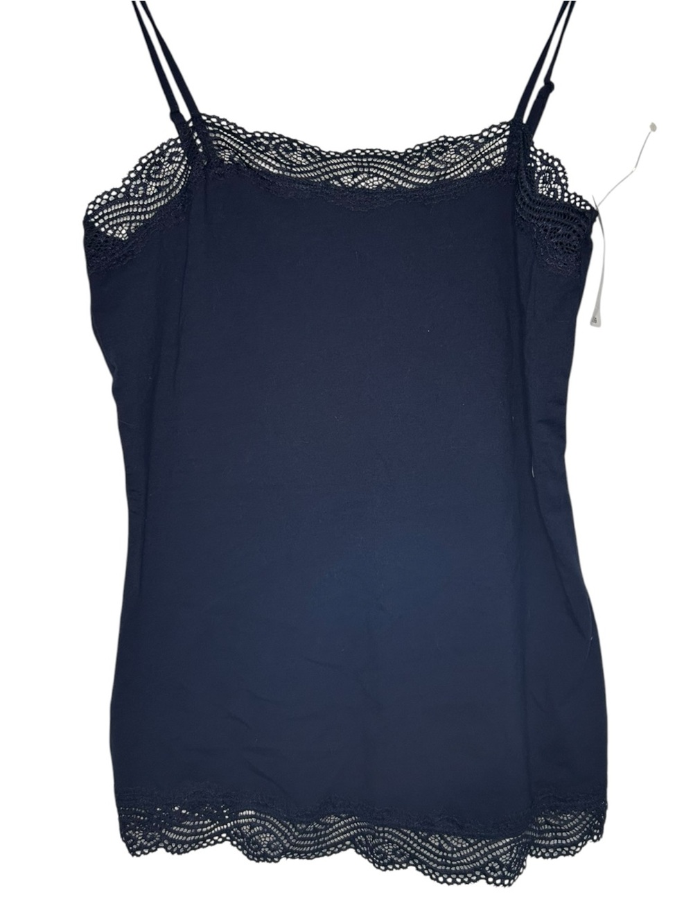 Ann Taylor Factory Navy Lace-Trim Cami Tank Top - Women's